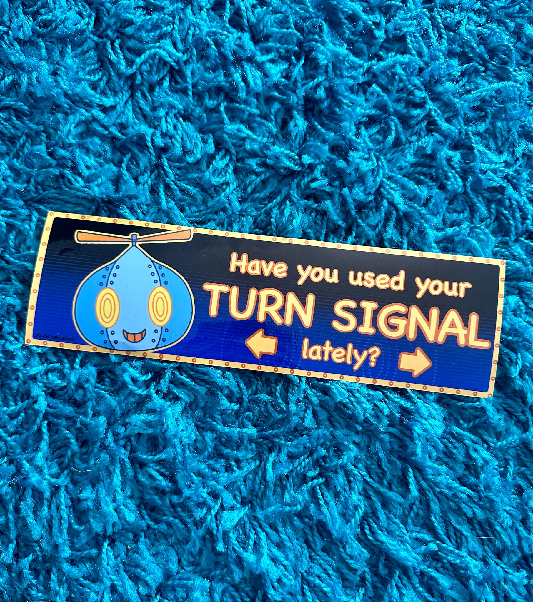 TURN SIGNAL BUMPER STICKER